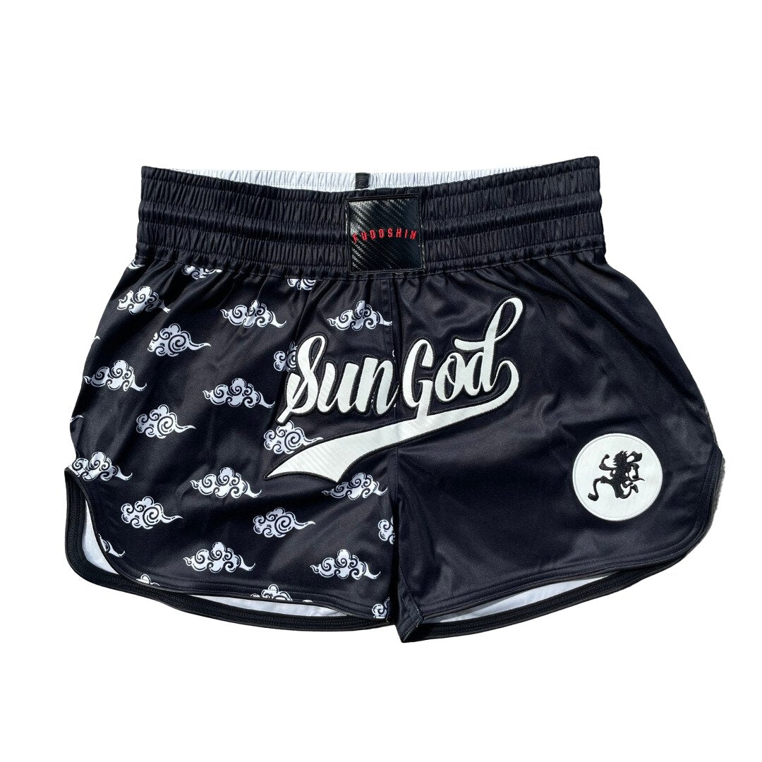 Sun Psychedelic Burning Print Muay Thai Boxing Shorts main image 1