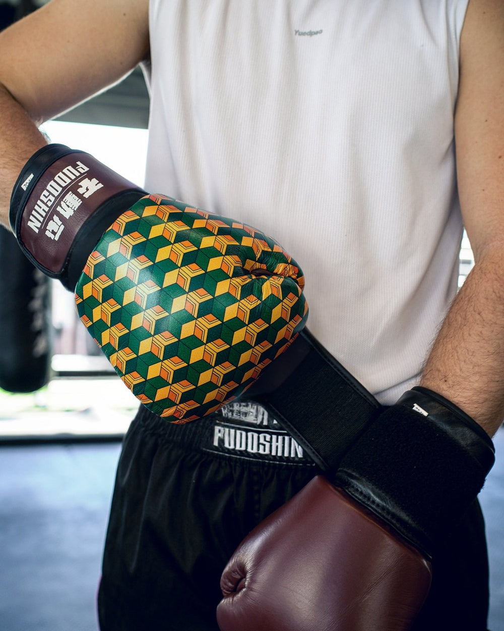 Slaying Demons Leather Boxing Gloves - Fudoshin